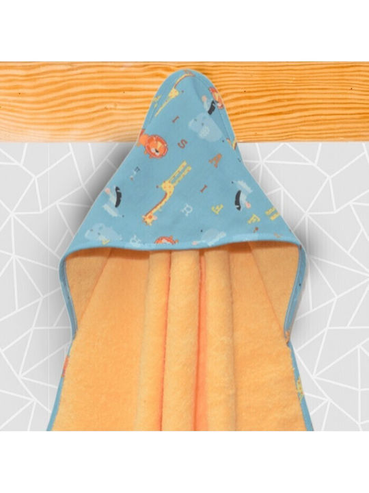 Baby Oliver Βρεφική Κάπα-Μπουρνούζι με Κουκούλα 75x75εκ.