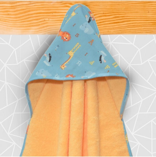 Baby Oliver Βρεφική Κάπα-Μπουρνούζι με Κουκούλα 75x75εκ.