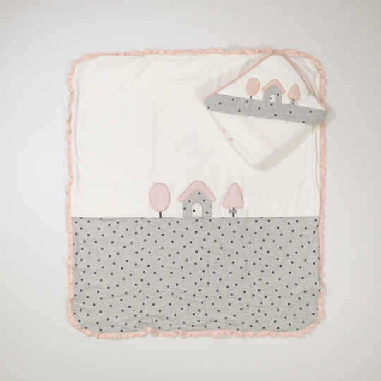 Mayoral Hooded Baby Bath Towel Dusty Pink