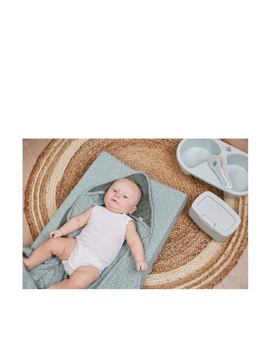 Bebejou Baby Hooded Bath Towel Green 85x75cm