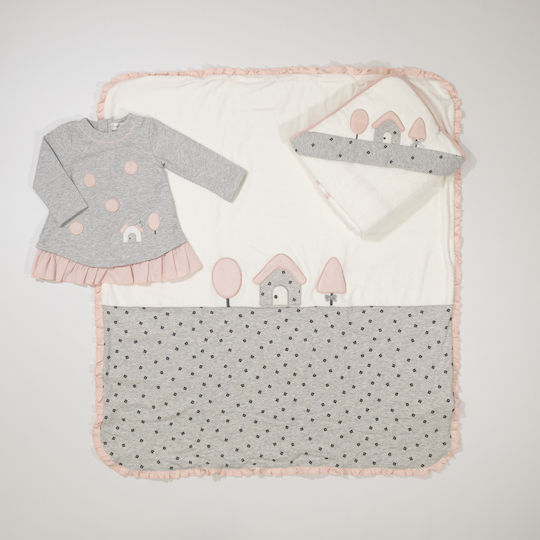 Mayoral Hooded Baby Bath Towel Dusty Pink