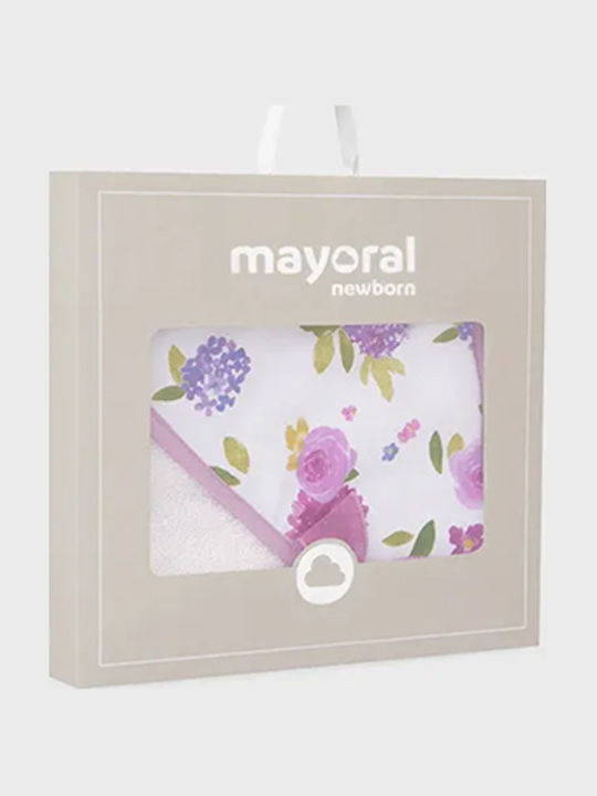 Mayoral Baby Hooded Towel Lilac 85x85cm