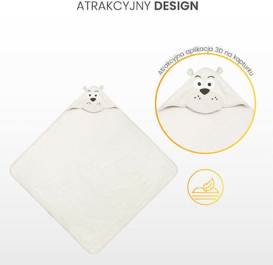 Sensillo Baby Hooded Towel White 100x100cm
