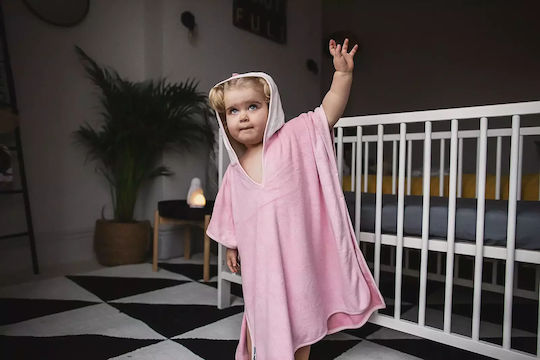 Tommee Tippee Βρεφικό Πόντσο-Μπουρνούζι με Κουκούλα Ροζ