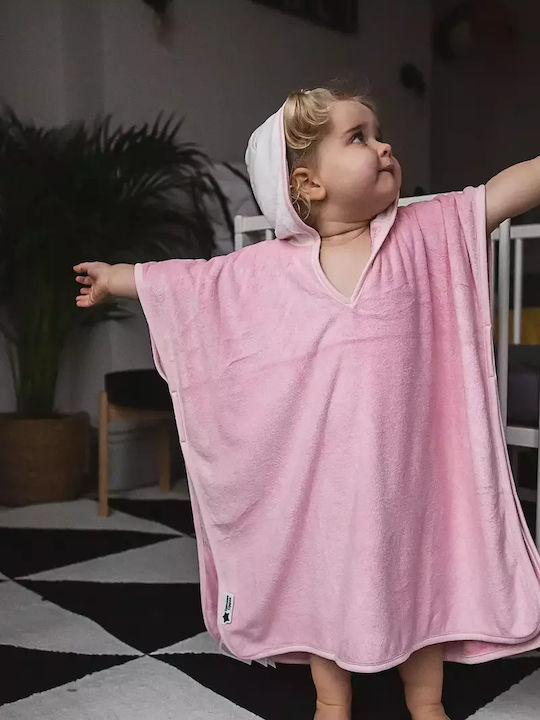 Tommee Tippee Βρεφικό Πόντσο-Μπουρνούζι με Κουκούλα Ροζ