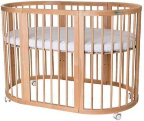 IngVart Matratze Kinderbett Big Oval mit Kokosfaser & Latex 60cmx125cm