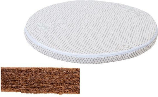 IngVart Saltea Pentru Patut Small Round cu Nucă de cocos & Latex 70cmx70cmx5cm