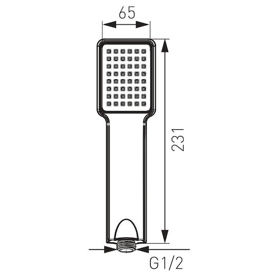 Ferro Quadro Handheld Showerhead