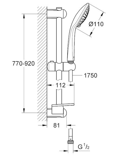 Grohe Handheld Showerhead with Hose
