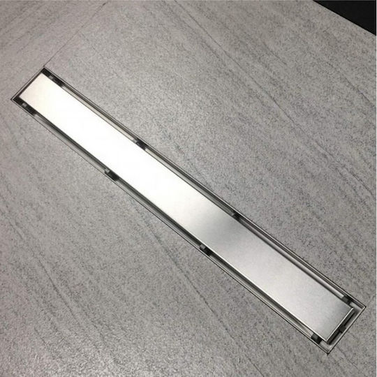 Gehler Oțel inoxidabil Canal Duș cu Dimensiune 70x7cm Gri
