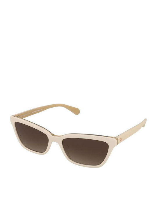 Kate Spade Unisex Sunglasses with Beige Horn-Rimmed Frame and Beige Gradient Lens KS-AISHA-2/S-HAM