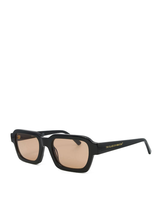 The Glass of Brixton Unisex Γυαλιά Ηλίου με Μαύρο Κοκκάλινο Σκελετό και Πορτοκαλί Φακό BS265 00