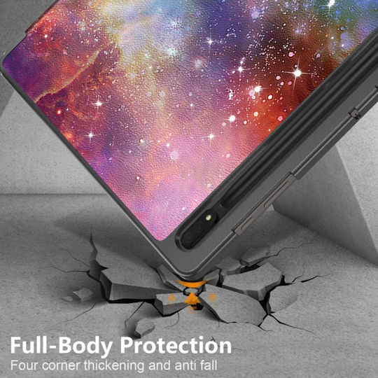 Flip Cover Durabilă Maro (Samsung Galaxy Tab S8 Ultra / S9 Ultra / S10 Ultra)