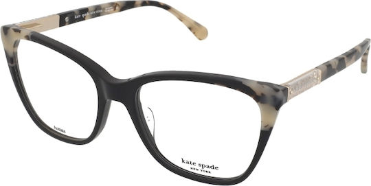 Kate Spade Rame Ochelari Pentru Femei Acetat Structură Scheletică Fluture Neagră CLIOG807F317