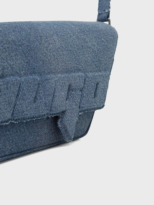 Ulani Stoff Damen Schultertasche Blau