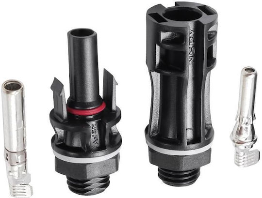 Set 4 Conectori Panou-montaj Evo2 M+f MC4 Onuvio – 1500V 30A Cutii Distribuție Trecere Panou Panouri Electrice Cablu Solar 2.5–6 Mm² Kit 2 Femelă + 2 Mascul Piuliță Garnitură O-ring