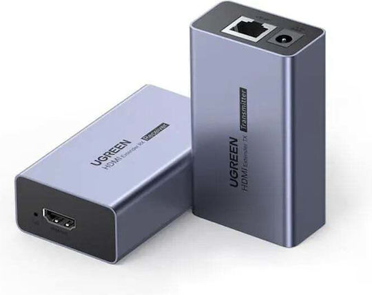 Ugreen Video Extender "cm455" Requires Utp Cat5e/6 Cable Max 50m Supports Hdmi 1.3 Max Resolution 1080p/60hz Includes 1 Transmitter 1 Receiver Metallic Gray "90811eu" Green Stamp 0.8 Lei 6941876216550