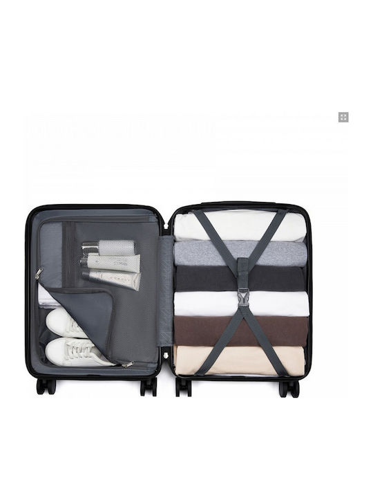 Miss Lulu Dielle Kabinen Hart Reisegepäck Grau mit 4 Rädern Höhe 55cm