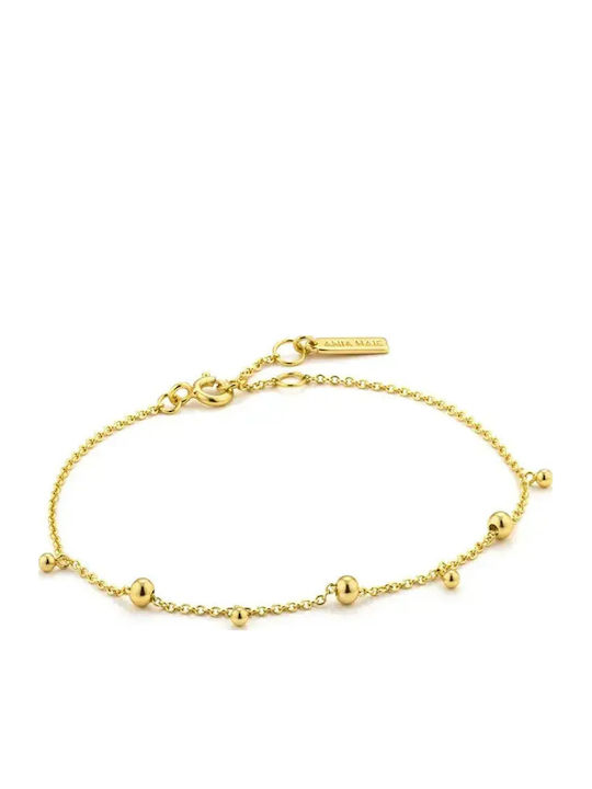Ania Haie Damen Armband Kette aus Silber Vergoldet