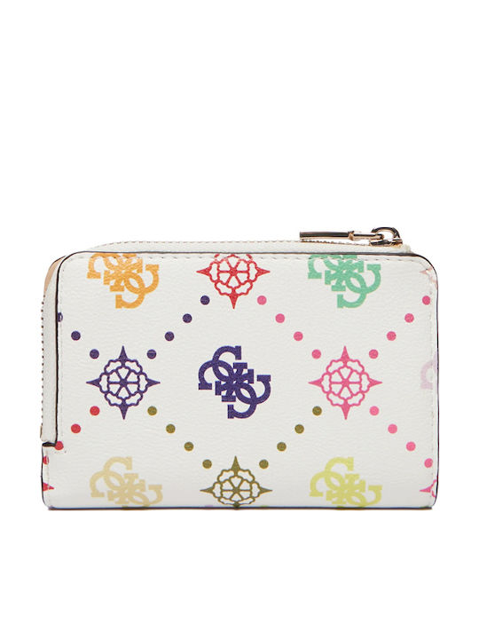 Guess Wallet Μικρό Γυναικείο Πορτοφόλι Εκρού
