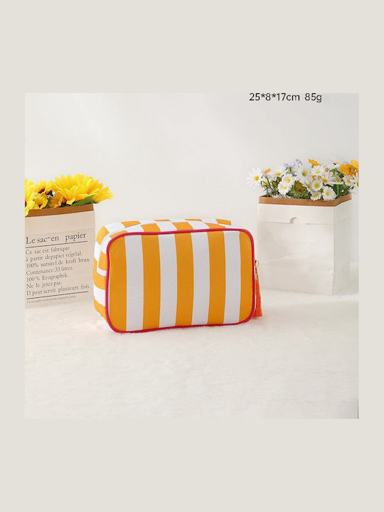 Women's Striped Pouch – Casual Cute Small Orange Pouch