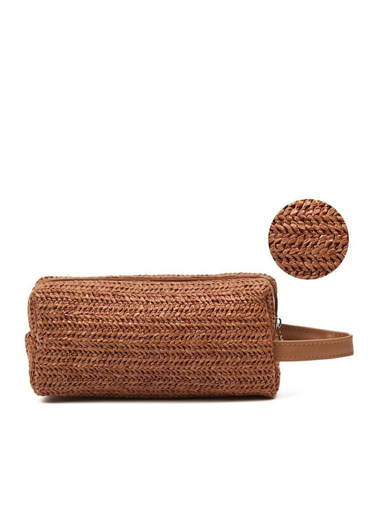 Γυναικείο Τσαντάκι Raffia – Natural Woven Cute Τσαντάκι Καφέ