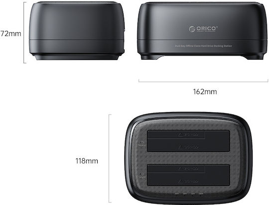 Orico Docking Station for SATA Hard Drives DD28U3-C-EU-BK-BP