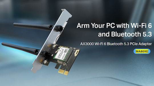 Mercusys v2 Placă de Rețea Wireless (3000Mbps) PCI-e