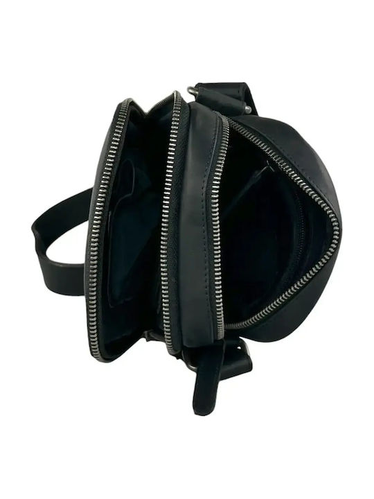 Leather Men's Shoulder / Crossbody Bag Black