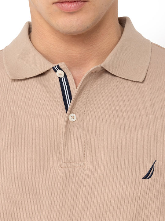 Polo Herrenbluse Kurzarm Beiges