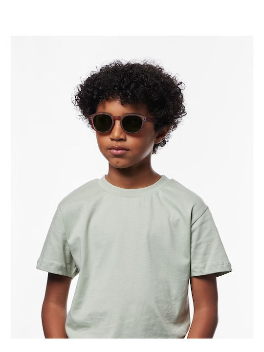 Izipizi Oval Kids Sunglasses with Polarized Brown Lens for 7-11 Years
