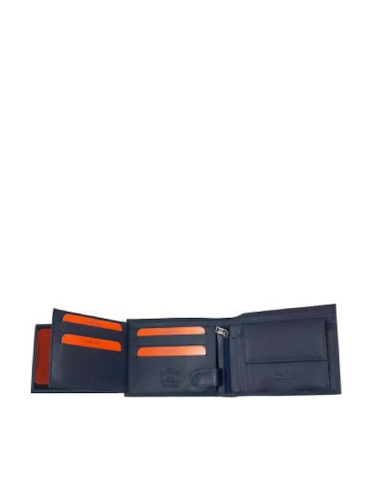 Кожен Мъжки Портфейл с RFID Син