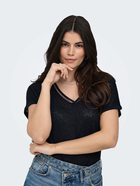 Women's Blouse Short Sleeve Blue