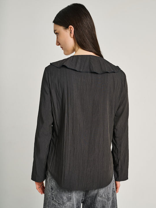 Women's Long Sleeve Blouse Black
