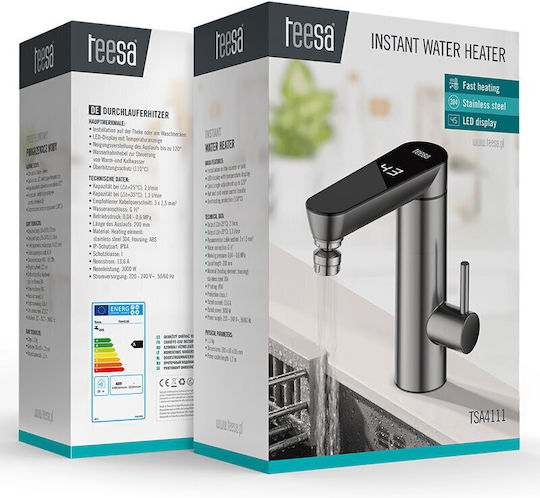 Teesa Wall Mounted Instant Water Heater Kitchen Single Phase 3kW