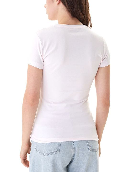 Guess Triangle Damen T-Shirt Rot-Weiß-Rosa