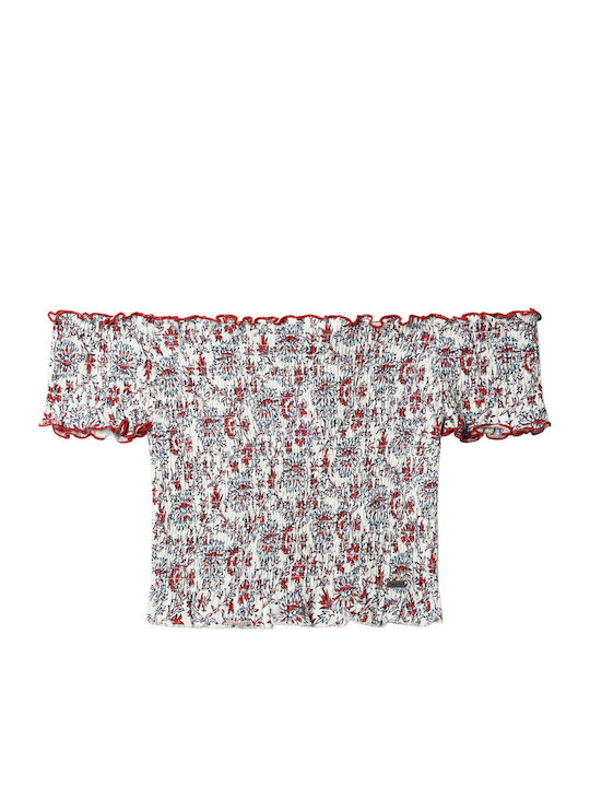 Kids Short-Sleeved Blouse White Gretel