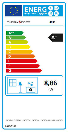 Thermozoff Χαλύβδινη Ξυλόσομπα με Φούρνο 8.86kW Μπορντό