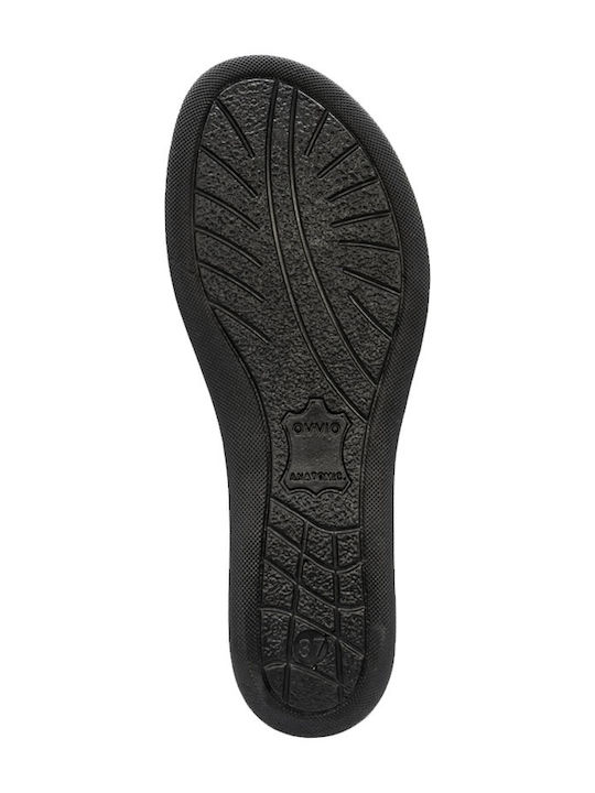 Leder Flache Damen Sandalen Anatomisch Blau