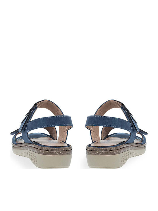 Leather Women's Anatomic Navy Blue Sandals