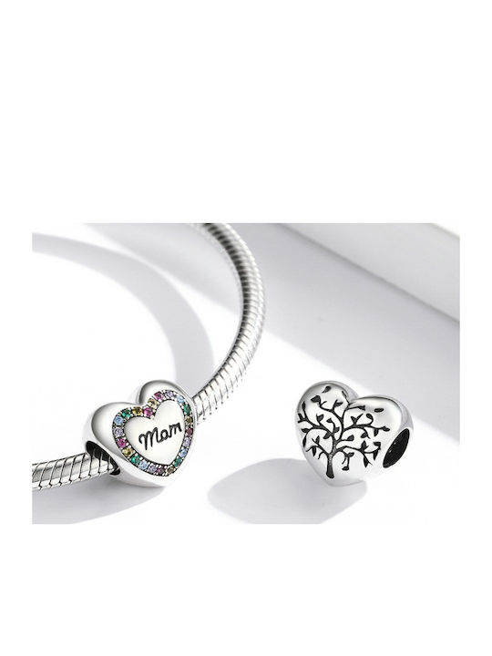 Silver me Herz Charm aus Silber mit Zirkon