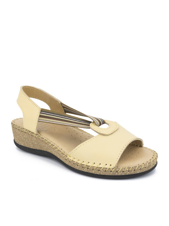 Leather Women's Anatomic Sandals Beige