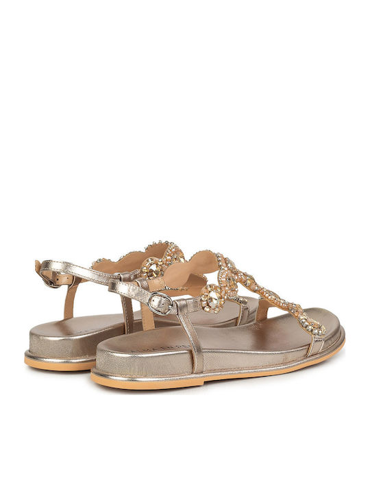 Women's Flat Sandals Gold