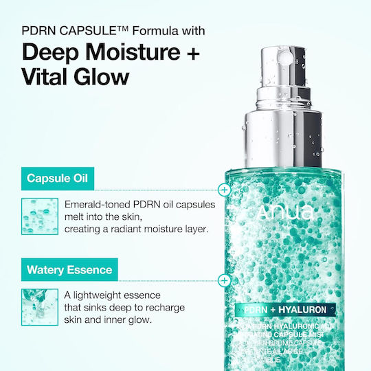 Anua PDRN + Hyaluron Face Mist Τόνωσης Προσώπου με Υαλουρονικό Οξύ 100ml
