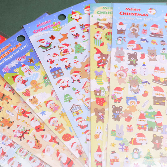 Christmas Series Gold-Plated Stickers