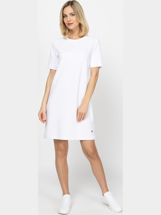 Καλοκαιρινό Midi T-shirt Φόρεμα White