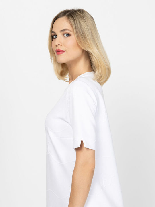Καλοκαιρινό Midi T-shirt Φόρεμα White
