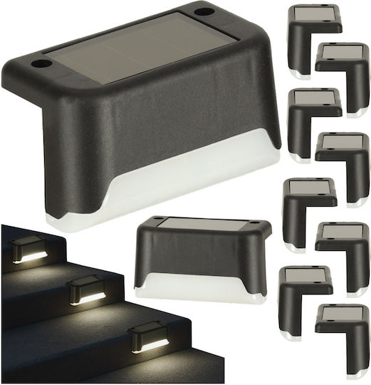 Set 8 Lămpi Solare de Perete 0.5W Verzi cu Senzor de Mișcare IP44 7x17x11cm