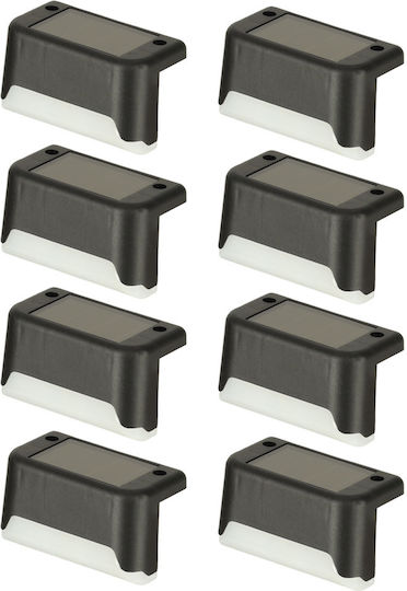 Set 8 Lămpi Solare de Perete 0.5W Verzi cu Senzor de Mișcare IP44 7x17x11cm