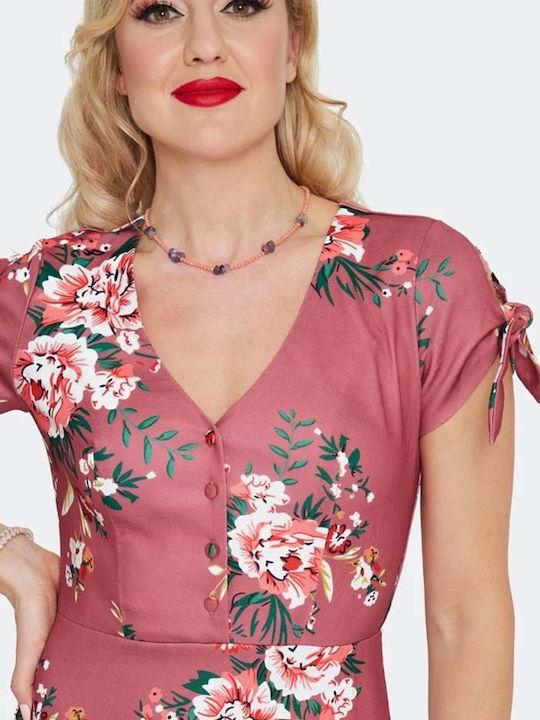 Vintage Summer Midi Dress Floral